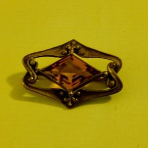 Vintage Topaz Colored Pin 1"